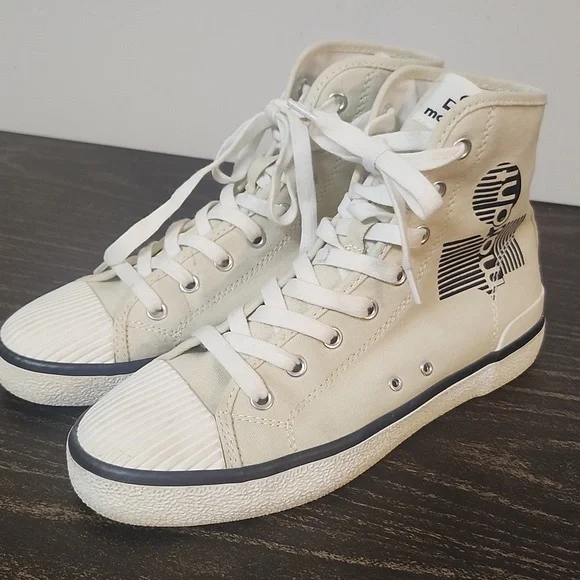 Isabel Marant Benkeen Canvas High-Top Sneaker 6.5 - Picture 1 of 8